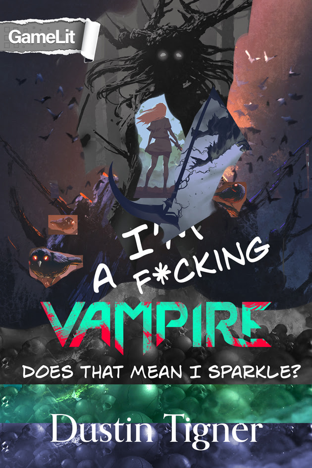 Challenger Sarah's first cover progress shot, the title reads I'm a F*cking Vampire! Does that mean I sparkle?